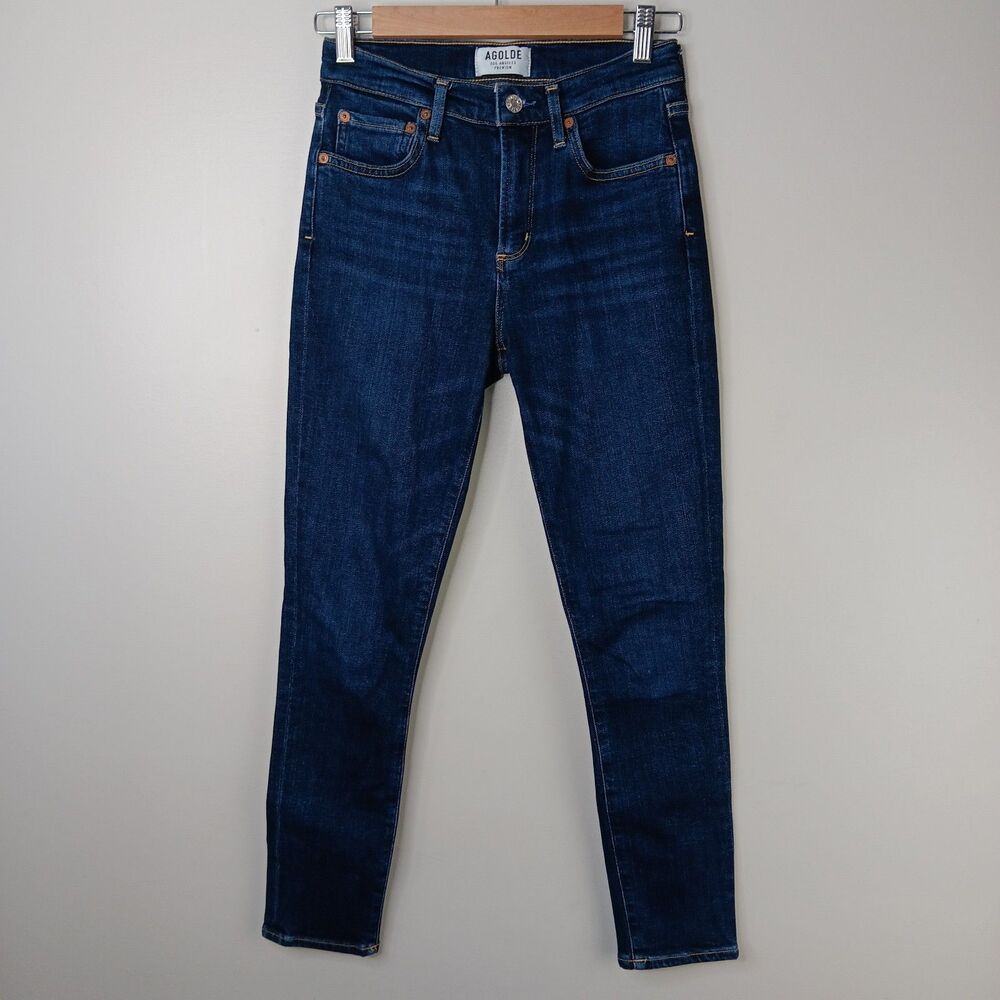 AGOLDE Jeans Sophie Women's Size 25 Skinny Cropped Stretch Medium Wash